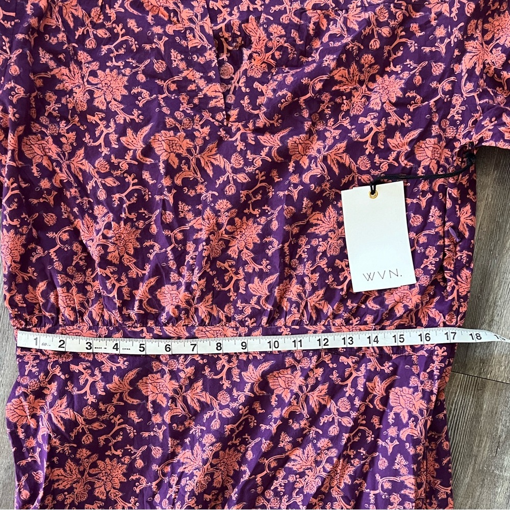 NWT WVN CHESTER MAXI DRESS, VINE PRINT BEET - Picture 6 of 9